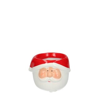 4A Ceramic Santa Claus Flower Pot Planter | Colour: Red White | Christmas decoration | Diameter 9 centimetres | Height 9 centimetres | Per 12 flower pots