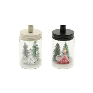 HBXD Candleholder Jar 2Ass H16.5D9.5