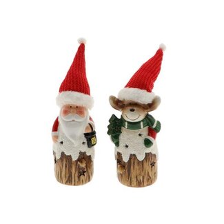 HBXD Santa & Bear 2Ass LED L7W6H18