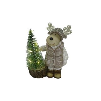 HBXD Moose w. Tree LED L10W5.3H12.5
