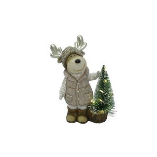 HBXD Moose w. Tree LED L13W7.3H20