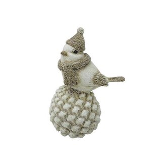 HBXD Bird Finch on Pinecone L10W7H13