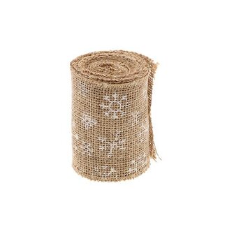 HBXD Ribbon Jute Snowflake 3mtr H10cm