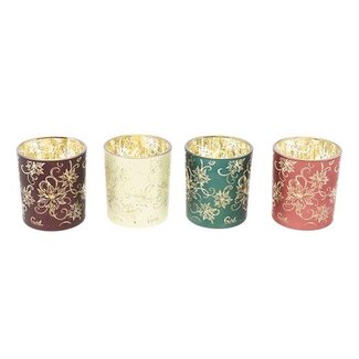 HBXD Tealight Poinsettia 4Ass H10D9