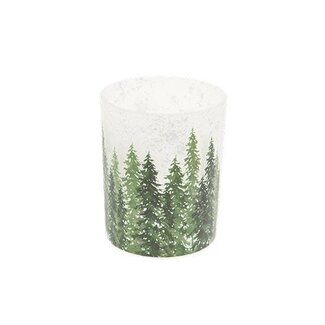 HBXD Tealight Snowy Forest H10D9