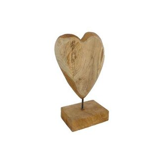 HBXD Heart Teak on Foot L19W10H32