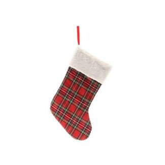 HBXD Hanger Xmas Stocking Checked L25W1H43