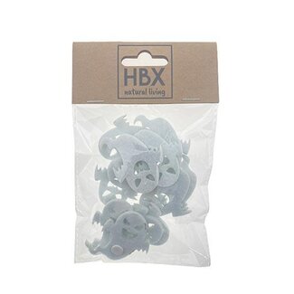 HBXD Ghost Halloween 12pcs L3.6W0.3H4.4