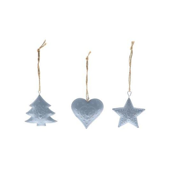 Hanger Heart/Star/Tree 3Ass L9W10