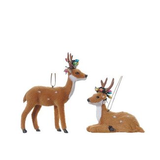 HBXD Hanger Deer w/x-mas lights 2ass. H13