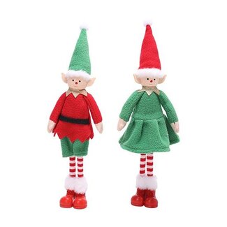 HBXD Christmas Table Deco Standing Elf 2ass. H37