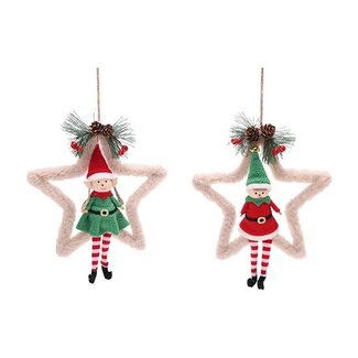 HBXD Christmas Hanger Elf 2ass. W35