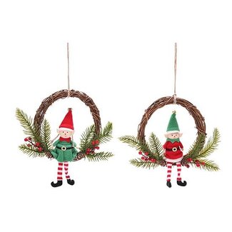 HBXD Christmas Hanger Elf 2ass. W38
