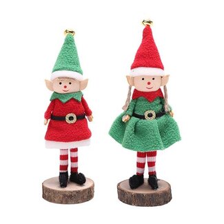 HBXD Christmas Table Deco Standing Elf 2ass. w/FSC H19