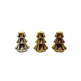 HBXD Deco Tree Glass w/LED Light 3ass. H14
