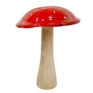 HBXD Deco Mushroom Wood H21