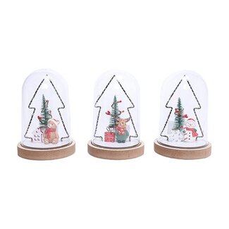 HBXD Deco Globe Xmas w/LED w/FSC 3ass. H17