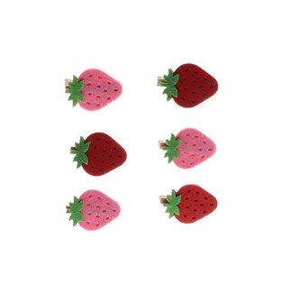 HBXD Strawberry On Clip 6Pcs L13W2H17