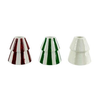 HBXD Candle Holder Tree Ceramic 3ass. H8