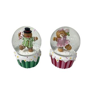 HBXD Deco Globe Gingerbread 2ass. H8