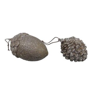 HBXD Hanger Pinecone/Acorn 2Ass L6W6H10