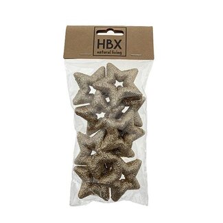 HBXD Star With Glitter 9pcs L3W3H1