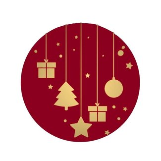 4A Kerst Sticker 39mm x250 Deco