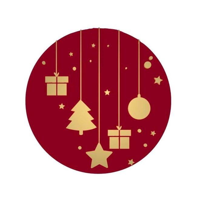 Kerst Sticker 39mm x250 Deco