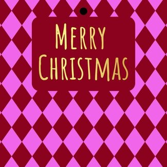 4A Kerst Kaart 7*7cm x20 Merry Christmas