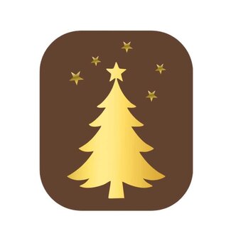 4A Kerst Sticker 39*45mm x250 Kerstboom