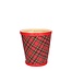 Kerst Hout ruit pot d13*14cm