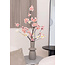 Kunstbloemen Boeket “Blossom Beauty” | Lengte ± 80 centimeter | Inclusief Vaas | Met Roze en Witte bloemen | Per boeket