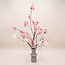 Kunstbloemen Boeket “Blossom Beauty” | Lengte ± 80 centimeter | Inclusief Vaas | Met Roze en Witte bloemen | Per boeket