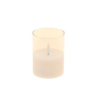 HBXD LED Kaarsen met Timer “Camille” | Kleur: Lichtbruin | Kerstdecoratie | Hoogte 10 centimeter | Diameter 7.5 centimeter | Per 24 kaarsen