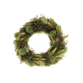 HBXD Krans “Garden Green” | Kleur: Groen | Kerstdecoratie | Hoogte 8 centimeter | Diameter 35 centimeter | Per krans