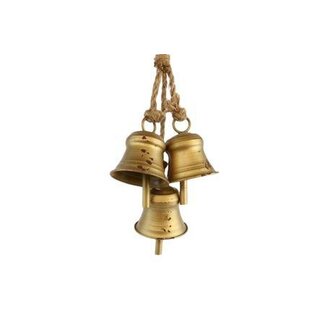HBXD Belhanger | Kleur: Goud | Kerstdecoratie | Lengte 15 centimeter | Breedte 8 centimeter | Hoogte 40 centimeter | Per 2 hangers