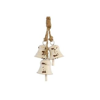 HBXD Bell Hanger | Colour: Natural White | Christmas decoration | Length 15 centimetres | Width 8 centimetres | Height 40 centimetres | Per 2 hangers