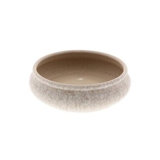 HBXD Schaal “Ficon” | Kleur: Beige | Woondecoratie | Hoogte 9 centimeter | Diameter 35 centimeter | Per 2 schalen