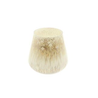 HBXD Tealight holder “Perla” | Colour: Beige | Christmas decoration | Height 16 centimetres | Diameter 16 centimetres | Per tealight holder