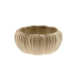 HBXD Coupe texturée « Chalise » | Couleur : Brun clair | Décoration d’intérieur | Hauteur 9 centimètres | Diamètre 19,5 centimètres | Par lot de 2 coupes