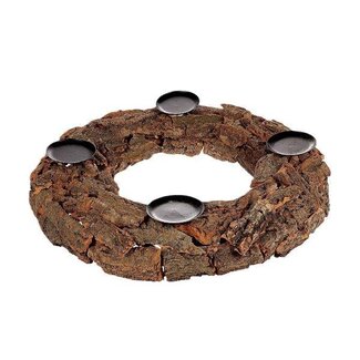 HBXD Kandelaar Krans voor 4 kaarsen “Juniper” | Kleur: Bruin | Woondecoratie | Hoogte 11 centimeter | Diameter 50 centimeter | Per 2 kandelaars