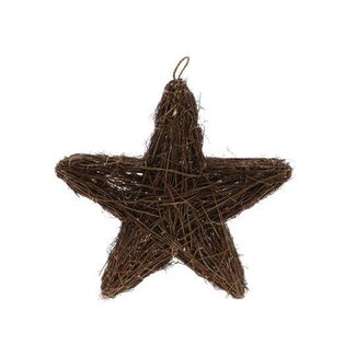 HBXD Hanging star “Siapo” | Colour: Brown | Christmas decoration | Length 60 centimetres | Width 60 centimetres | Height 16 centimetres | Per 2 hangers