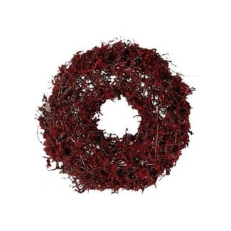 HBXD Couronne « Bonsai Jumbo » | Couleur : Rouge | Décoration de Noël | Hauteur 26 centimètres | Diamètre 65 centimètres | À l’unité