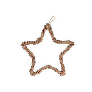 HBXD Star hanger “Twisted” | Colour: Brown | Christmas decoration | Length 25 centimetres | Width 25 centimetres | Height 2 centimetres | Per 10 hangers