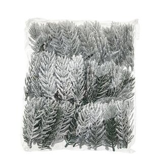 HBXD Nobilis Branches  | Colour: Green White | Christmas decorations | Length 9 centimetres | Width 3 centimetres | Per 200 branches