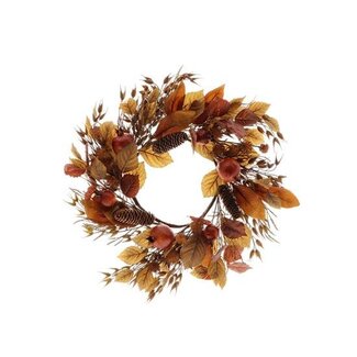 HBXD Wreath “Forest Amber” | Colour: Orange | Christmas decoration | Height 8 centimetres | Diameter 50 centimetres | Per 2 wreaths