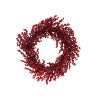 HBXD Krans “Berry Rosia” | Kleur: Rood | Kerstdecoratie | Hoogte 10 centimeter | Diameter 60 centimeter | Per 2 kransen
