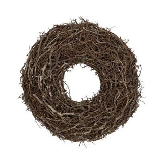 HBXD Krans “Wildly Bonsai Thick” | Kleur: Bruin | Kerstdecoratie | Diameter 45 centimeter | Per 2 kransen