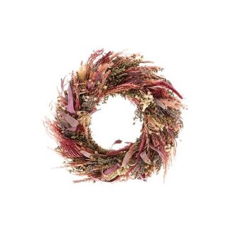 HBXD Krans “Warada” | Kleur: Roze | Kerstdecoratie | Hoogte 9 centimeter | Diameter 40 centimeter | Per krans