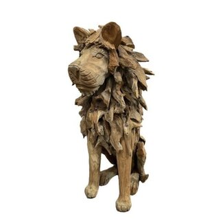 HBXD Teakwood Lion “Singa” | Colour: Brown | Home decor | Length 60 centimetres | Width 35 centimetres | Height 90 centimetres | Per lion